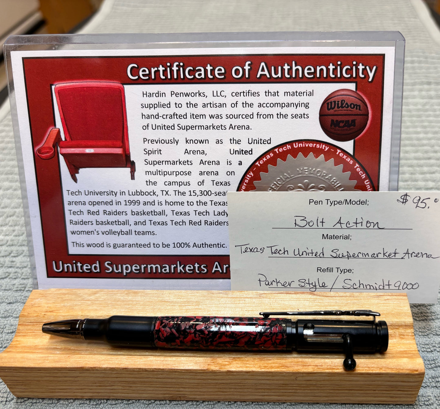 Texas Tech United Super Markets Arena Bolt Action Pen