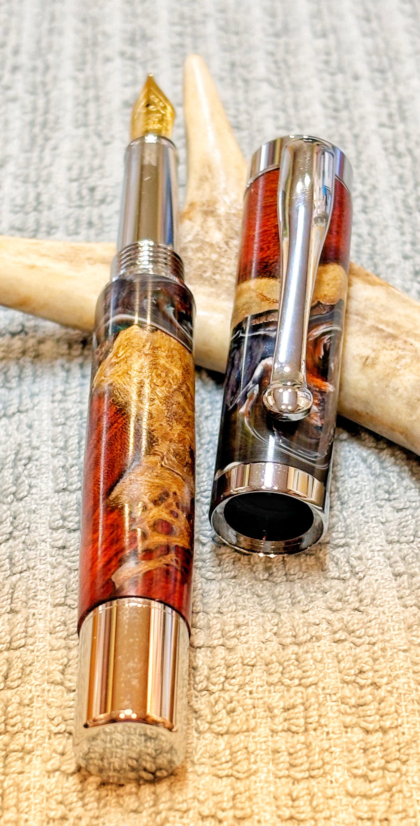 Hybrid Dark Wood and Acrylic Fountain Pen