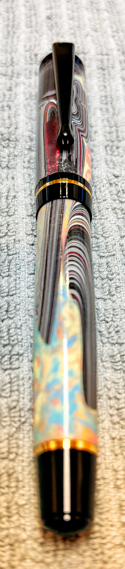 Multi Pastel Colored Fordite Fountain Pen