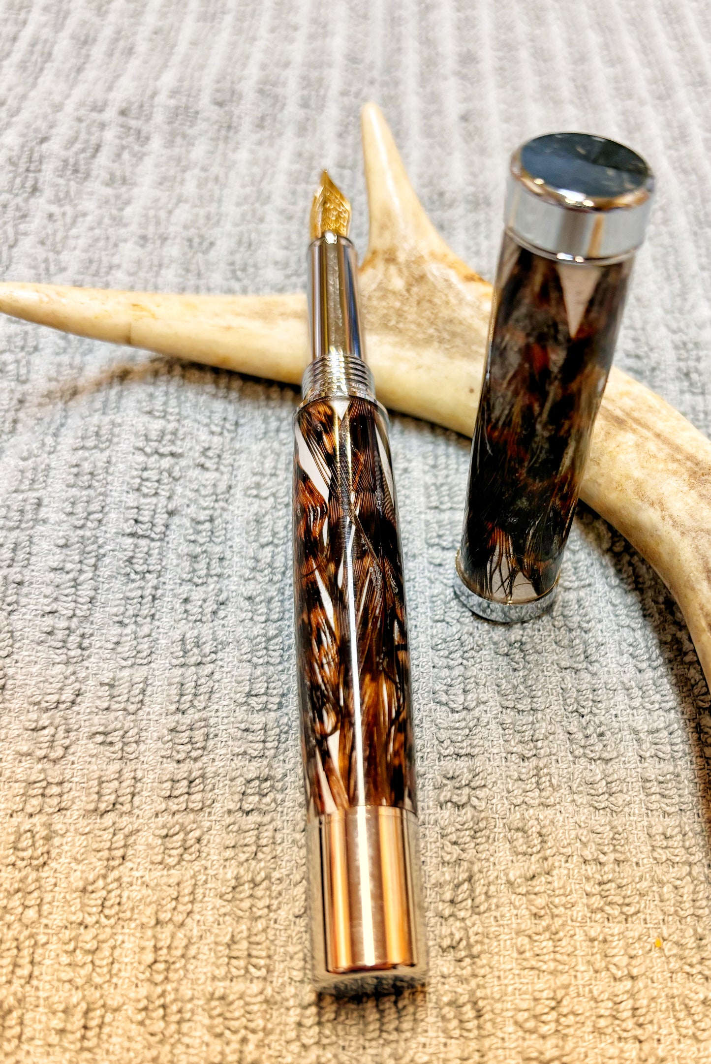Pheasant Feather Fountain Pen ￼