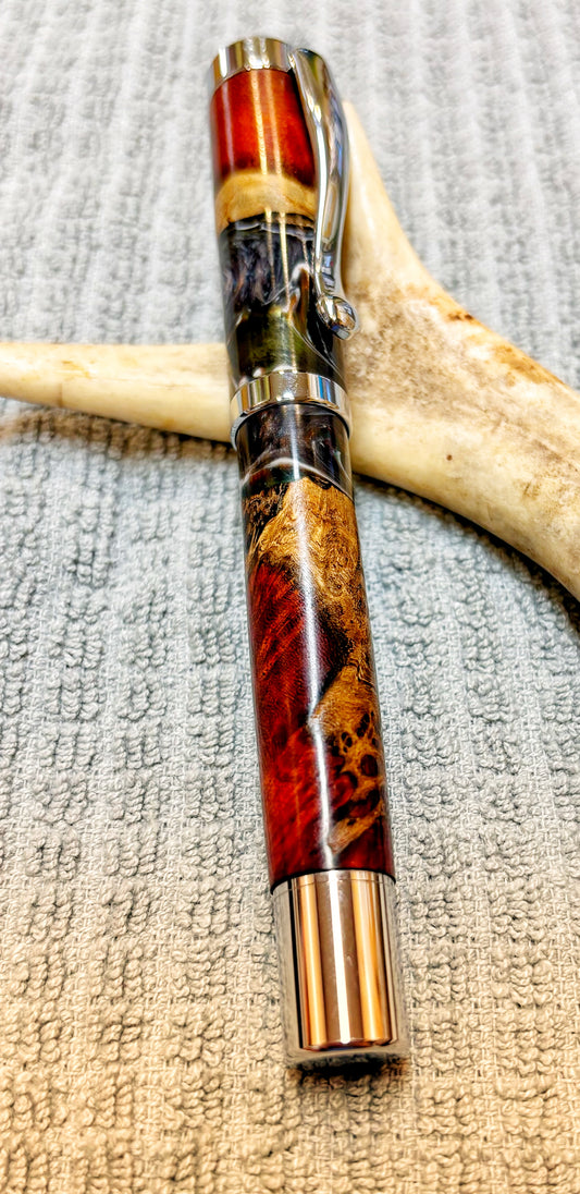 Hybrid Dark Wood and Acrylic Fountain Pen