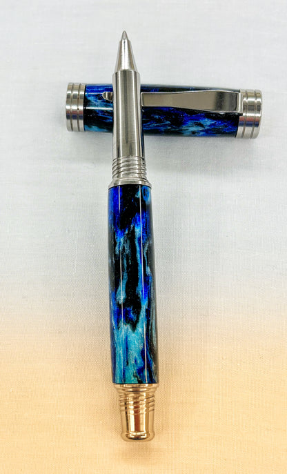 Blue Diamond Cast Rollerball Pen