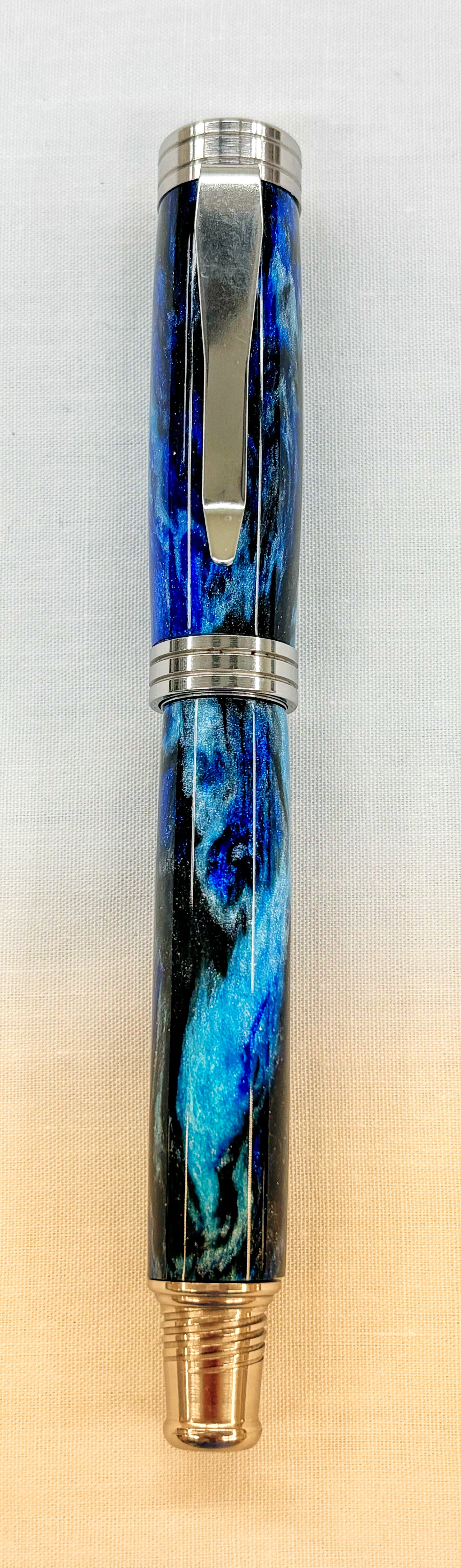 Blue Diamond Cast Rollerball Pen