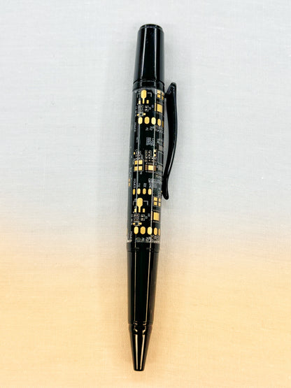 Black Circuit Board Twist Ballpoint Pen