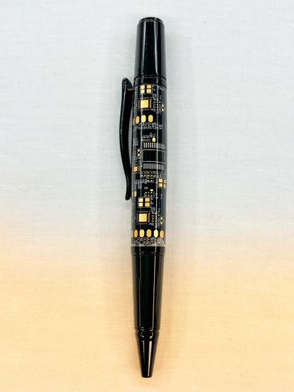 Black Circuit Board Twist Ballpoint Pen