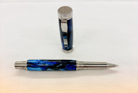 Blue Diamond Cast Rollerball Pen