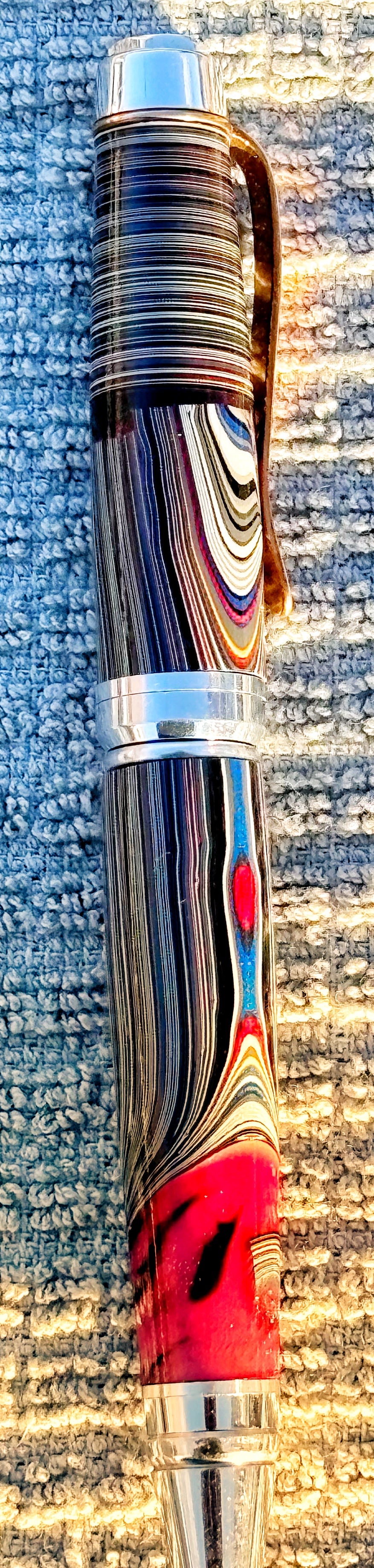 Jeep/Chrysler Fordite Red Acrylic Hybrid Twist Ballpoint Pen