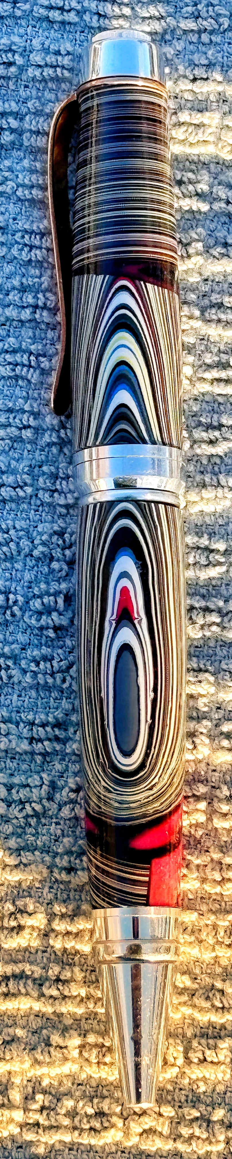 Jeep/Chrysler Fordite Red Acrylic Hybrid Twist Ballpoint Pen