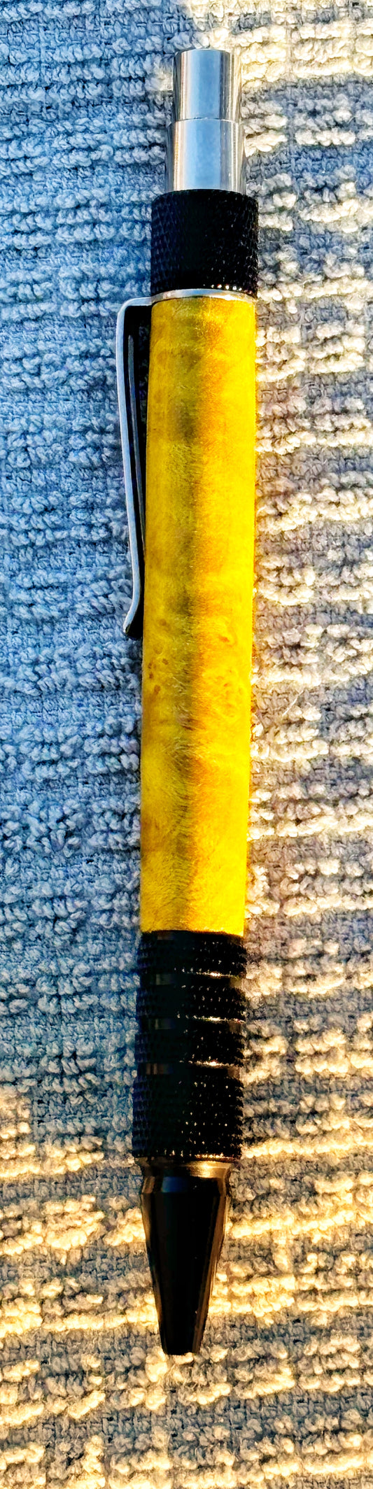 Yellow Dyed Maple Click Ballpoint Pen.